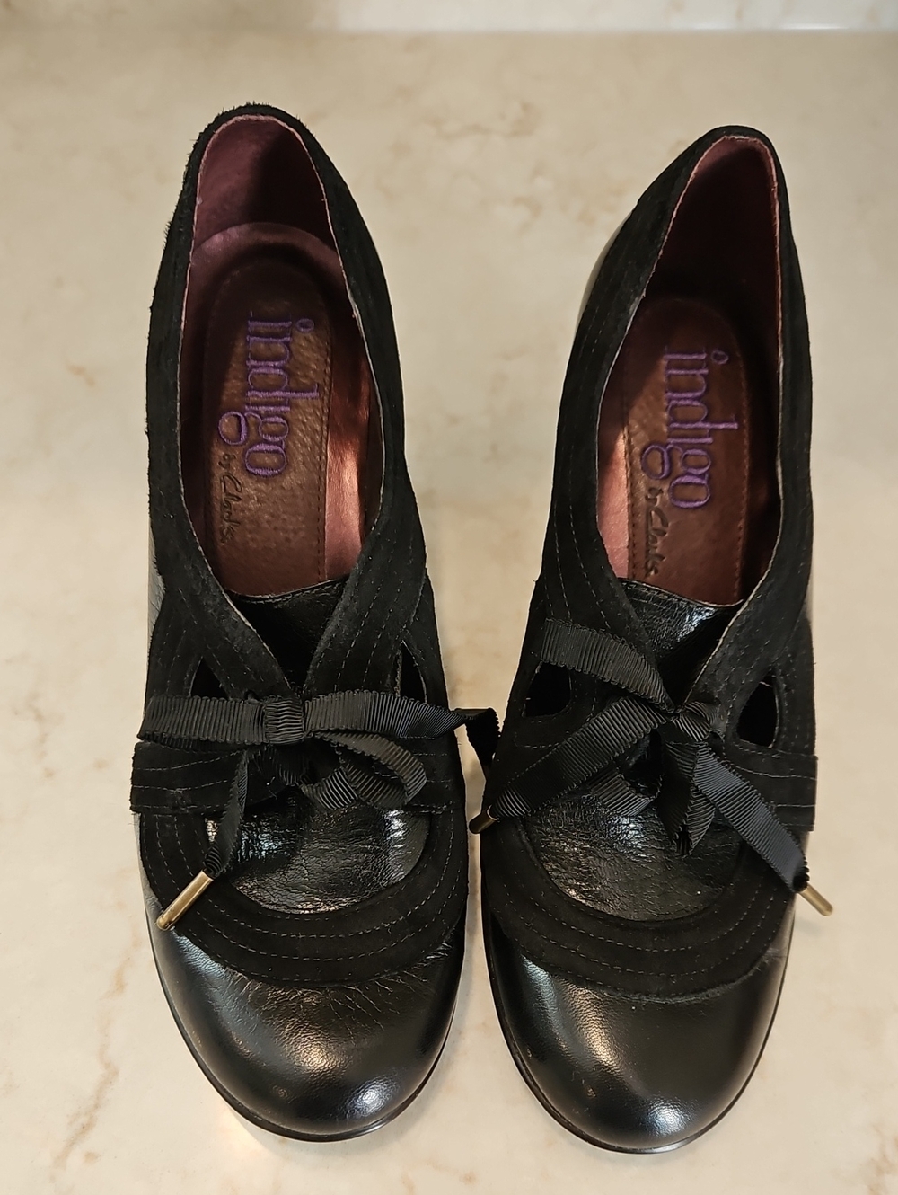 Indigo by Clarks Black "Witchy" Heels ~ Size 7M